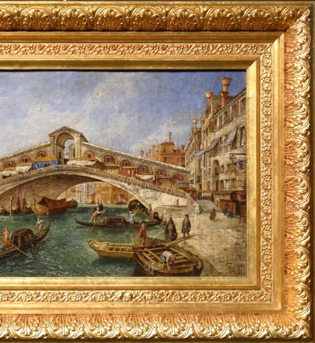 Venise, le Pont du Rialto - Maître vénitien du XVIIIe siècle - Romano Ischia